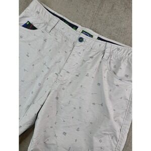 William Murray Shorts Men Gray Golf Print Lightweight Comfort Performance -Sz 38